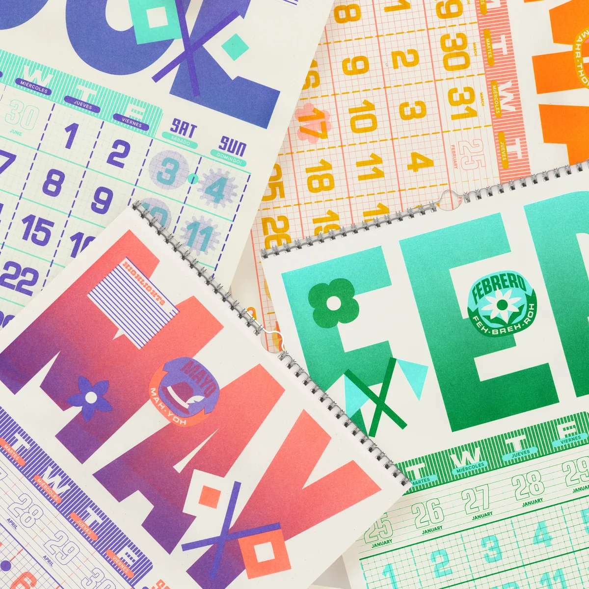 A3 Risograph Wall Calendar - 2027