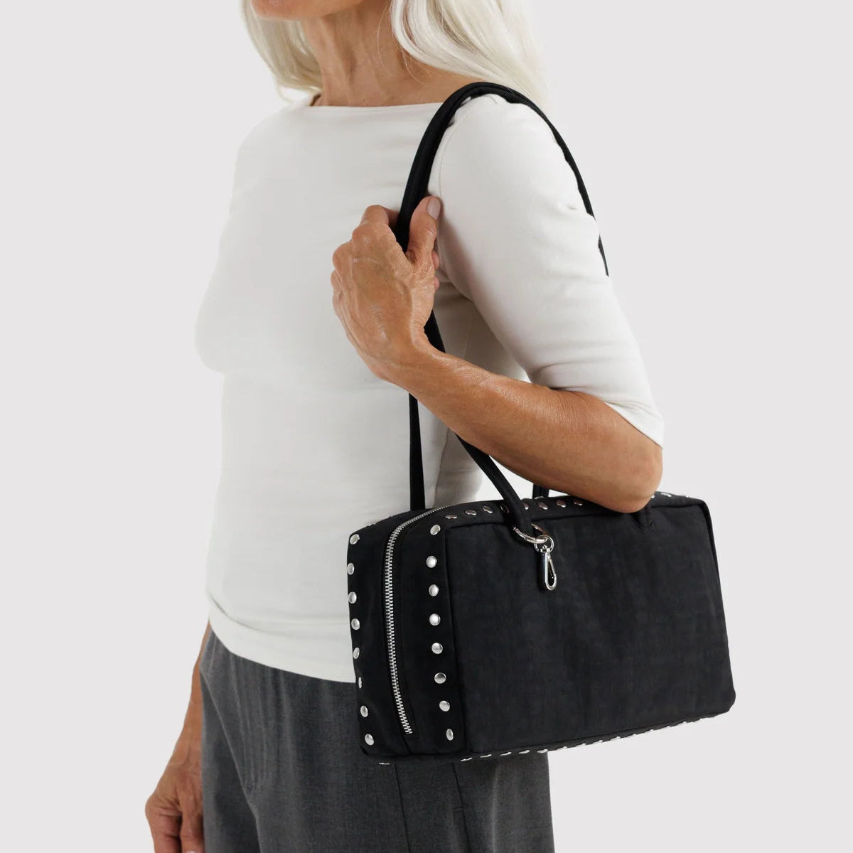 Nylon Bowler Bag - Studs