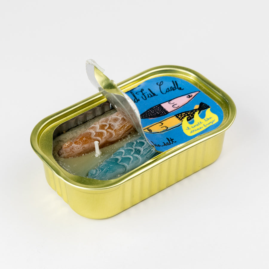 Tinned Candles The Original Tinned Fish Candles Olive Oil and Sea Salt