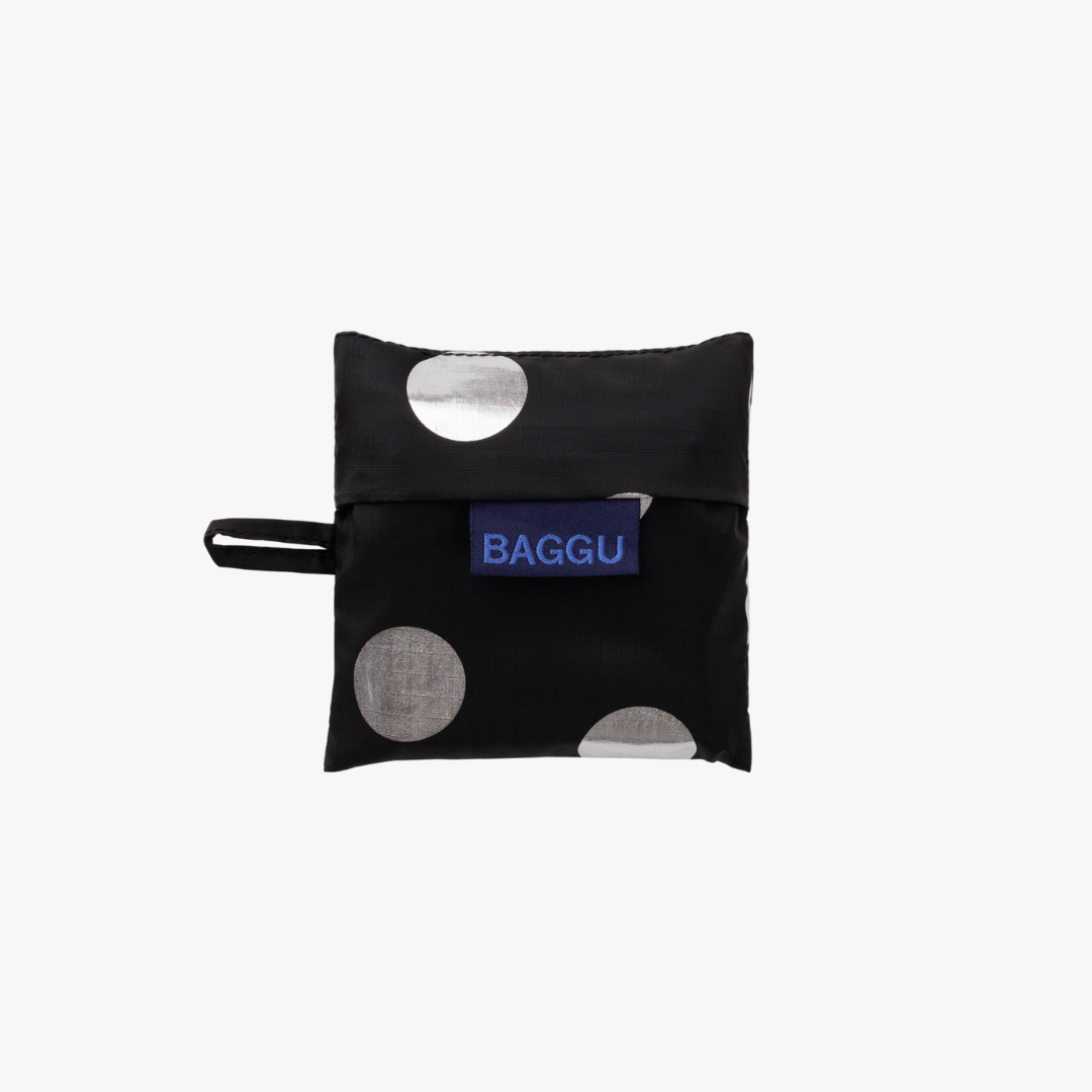 Baby Baggu - Silver Metallic Polka Dot