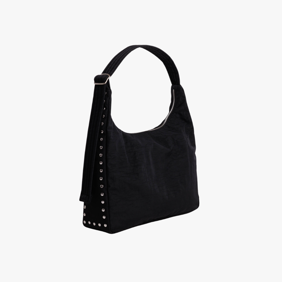 Nylon Shoulder Bag - Studs