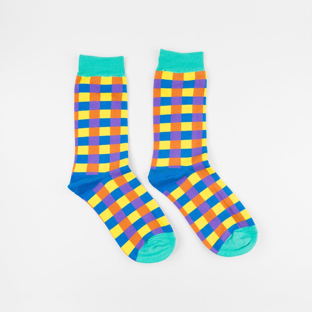 CHECK PLAID Socks - Mint