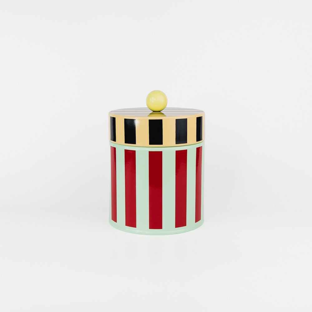Short Stripe Metal Canister