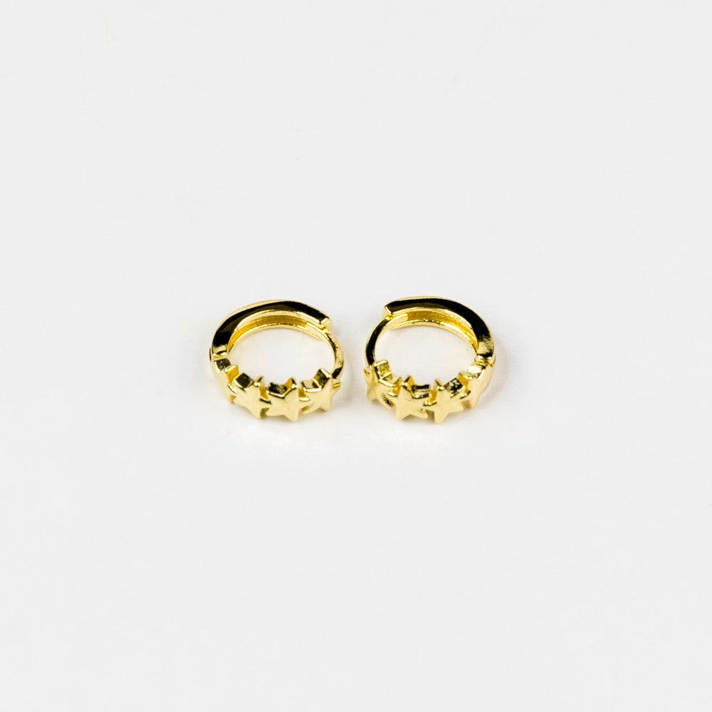 Stars Clicker Hoop Earrings