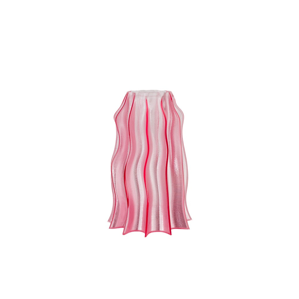 Rib Vase - Translucent Rose