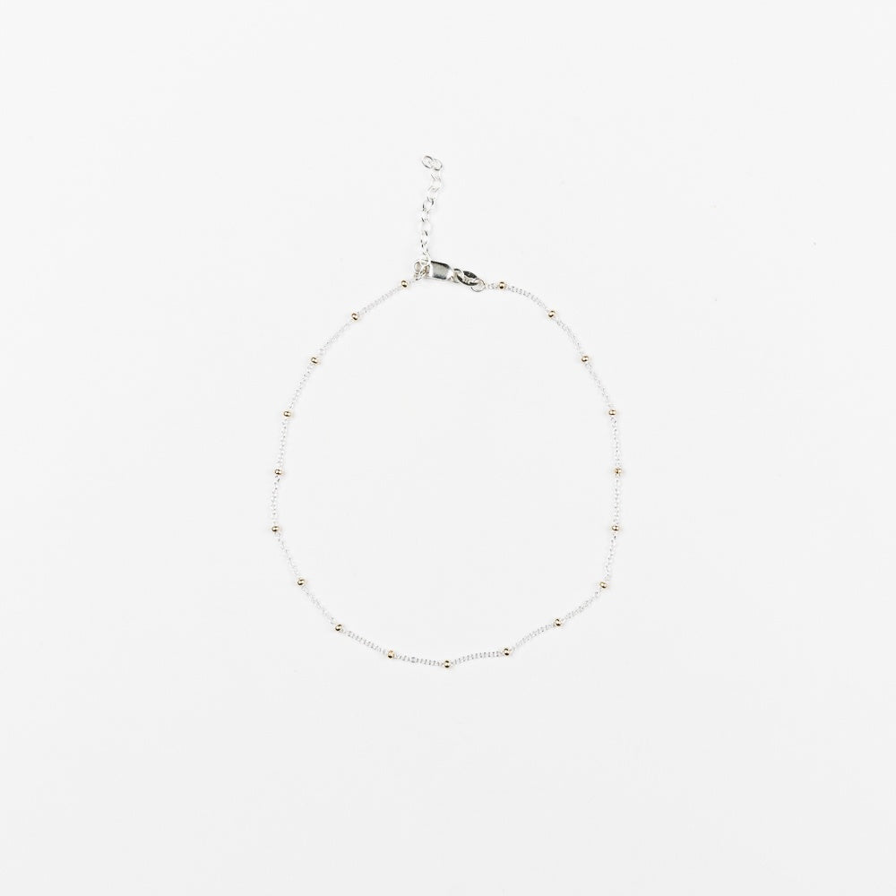 Two Toned Satellite Chain Anklet
