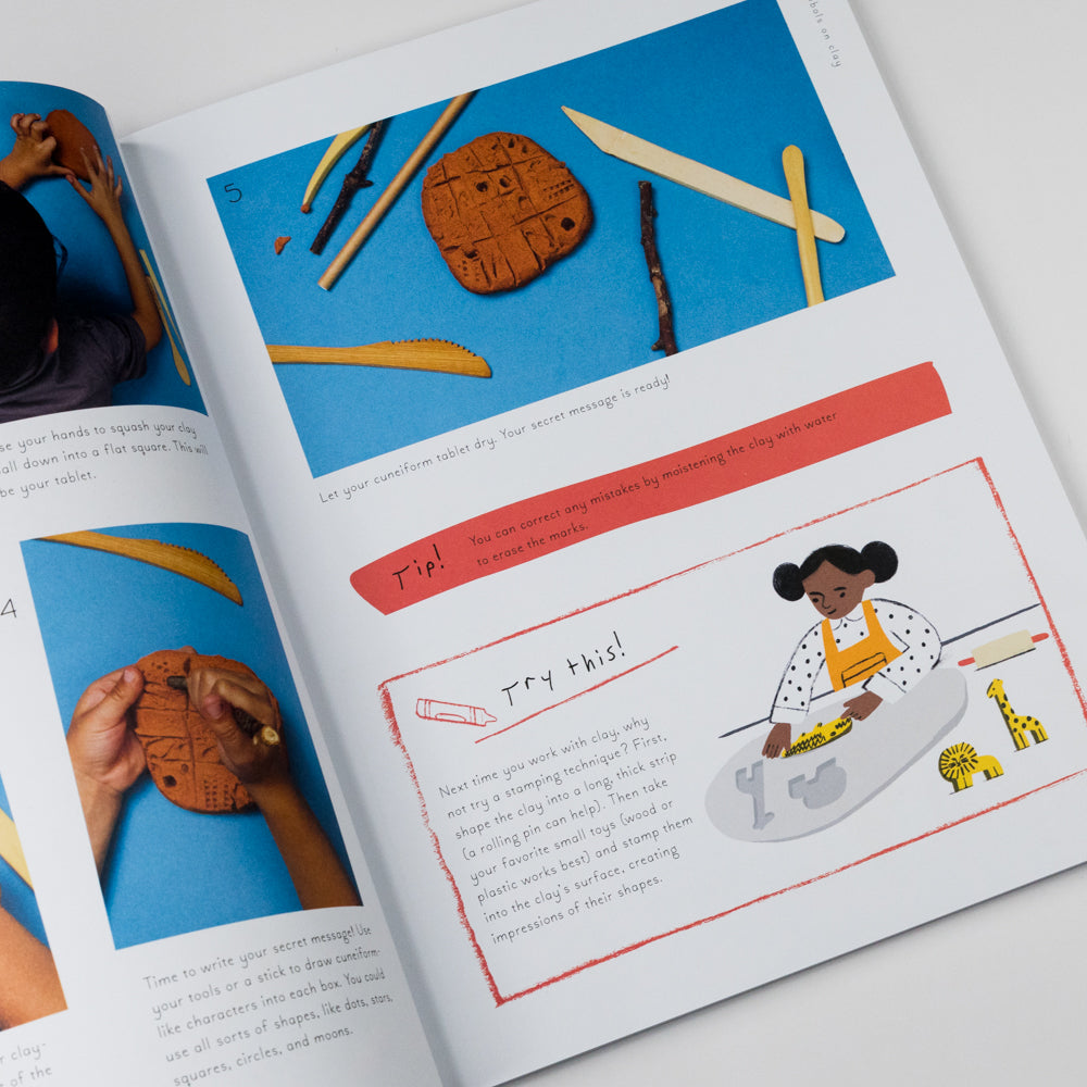 Book cover of 'mini ARTISTS' with illustrations of children and art supplies on a white background.