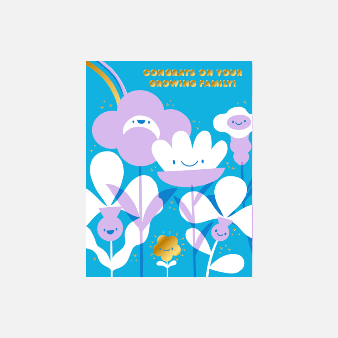 Hello Lucky Flower Baby Card
