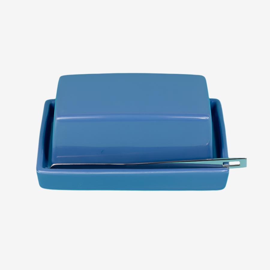 Butter Dish with Stainless Steel Knife - Blueberry